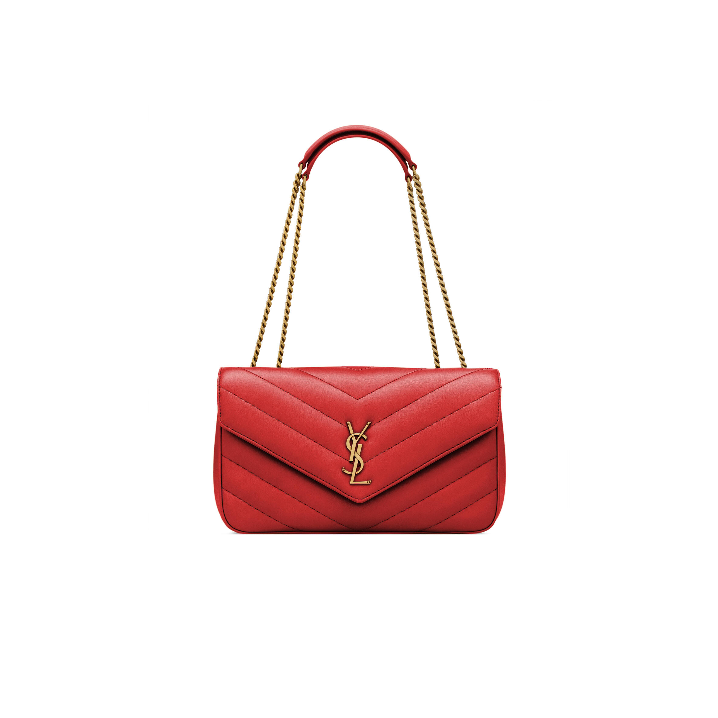 YSL LOULOU MEDIUM IN MATELASSÉ LAMBSKIN 801439 (29*17*8cm)